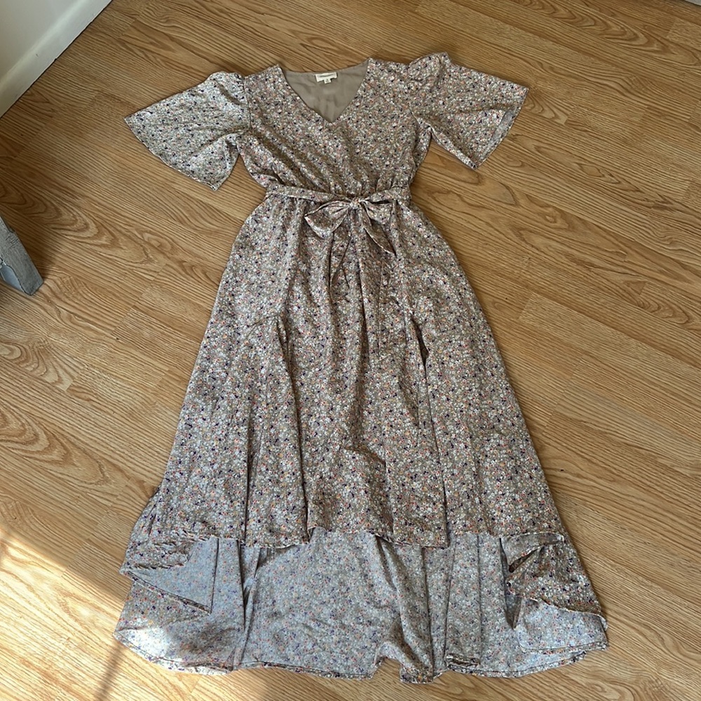 Floral High to Low Dress